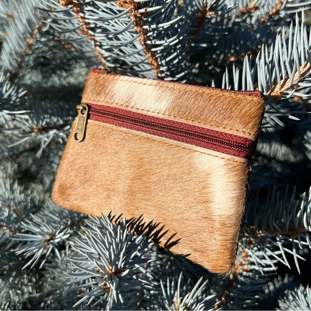 Western New Gift Cowhide Leather Coin Travel Wallet Pouch Card Holder Gift idea